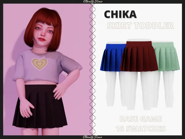 Alpha Chika Skirt Toddler by clarity-sims - The Sims 4 Custom Content