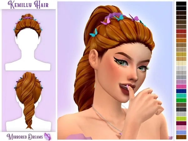 Maxis Match Kemilly Hair by mirroreddreamscc - The Sims 4 Custom Content