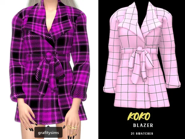 Alpha Koko Blazer - The Sims 4 Custom Content