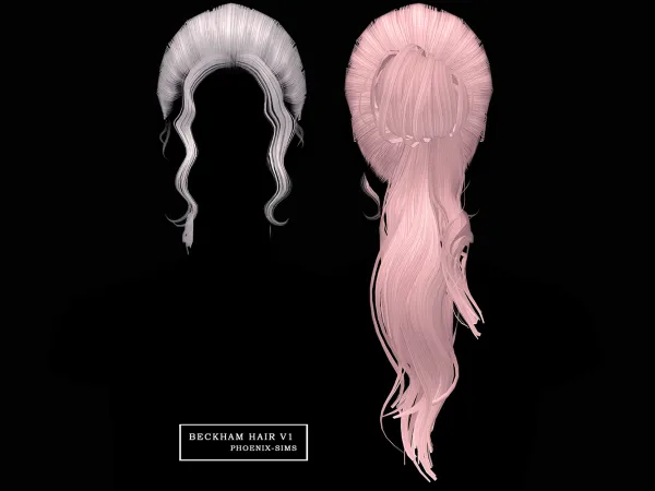 Alpha Beckham Hair by phoenixsims4 - The Sims 4 Custom Content