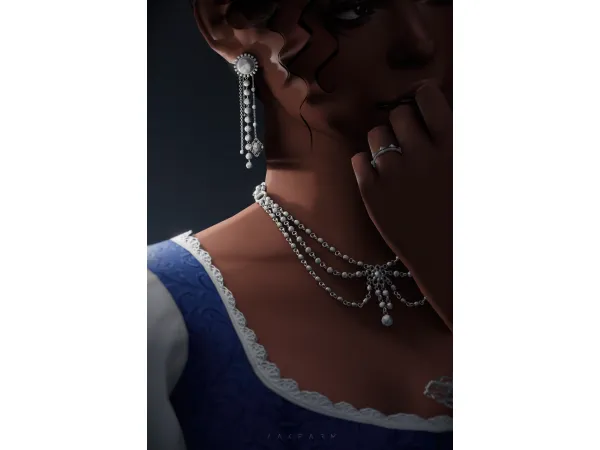 Alpha Duchess Pearl Set by simsfinds - The Sims 4 Custom Content
