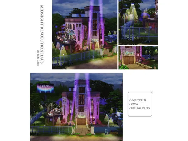 Maxis Match Midnight Revolution Haus [ free] by simsfinds - The Sims 4 Custom Content