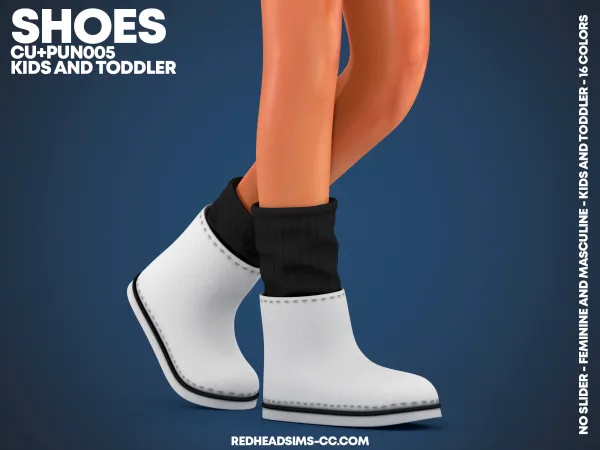 Alpha CUPU SHOES N005 NO SLIDER KIDS AND TODDLER by redheadsims - The Sims 4 Custom Content