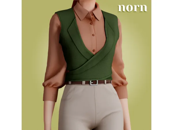 Alpha Norn top by amelylina - The Sims 4 Custom Content