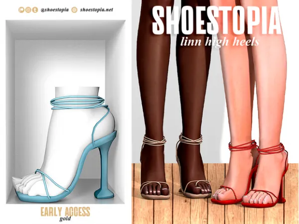 Alpha Linn High Heels by simsfinds - The Sims 4 Custom Content