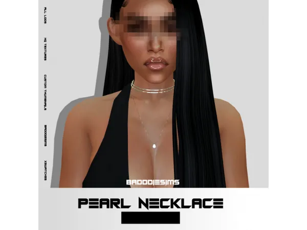 Alpha PEARL NECKLACE by simsfinds - The Sims 4 Custom Content