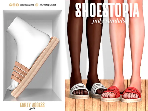 Alpha Judy Sandals by simsfinds - The Sims 4 Custom Content