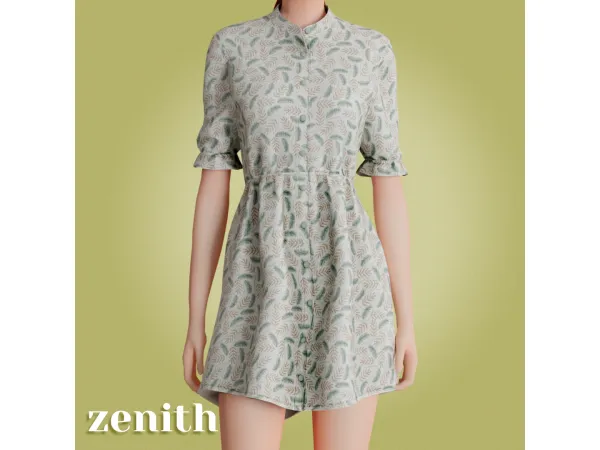 Alpha Zenith dress by amelylina - The Sims 4 Custom Content