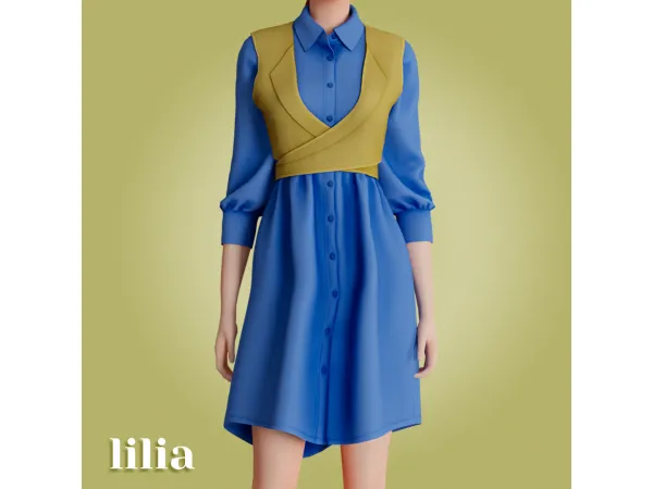 Alpha Lilia dress by amelylina - The Sims 4 Custom Content