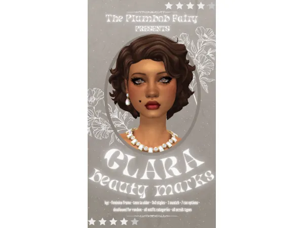 Maxis Match Clara Beauty Marks by simsfinds - The Sims 4 Custom Content