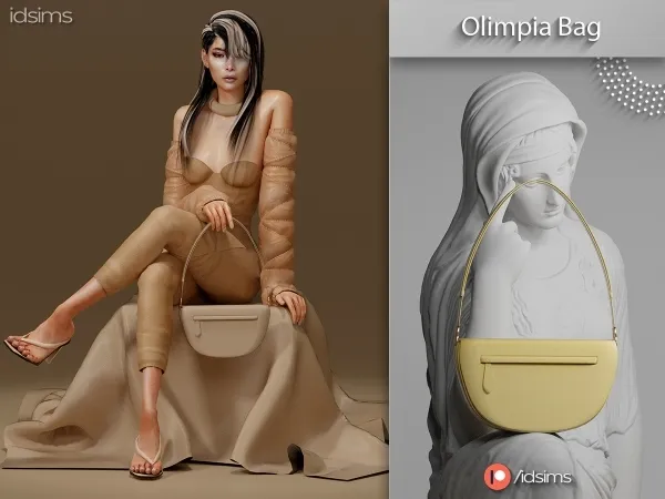 Alpha Olimpia Bag by polygoncouture - The Sims 4 Custom Content