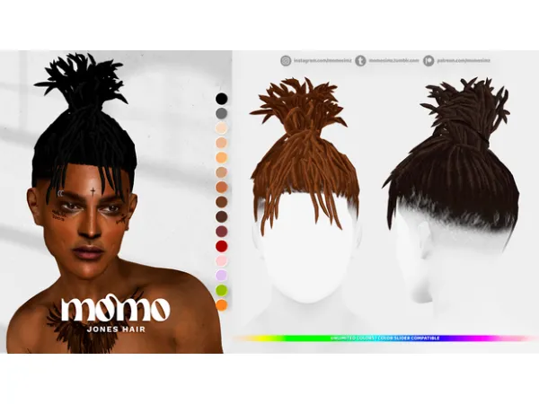 Alpha jones hair by simsfinds - The Sims 4 Custom Content