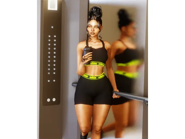 Alpha Adidas Gym Outfit by simmerkatex - The Sims 4 custom content