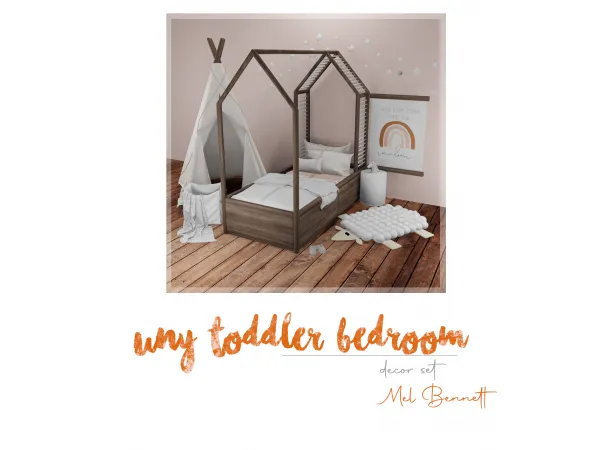 Alpha Uny Toddler Bedroom - The Sims 4 Custom Content