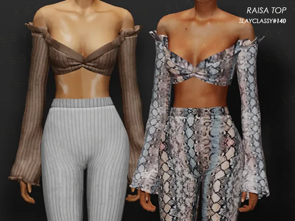Alpha SC140 RAISA TOP by slayclassy - The Sims 4 Custom Content