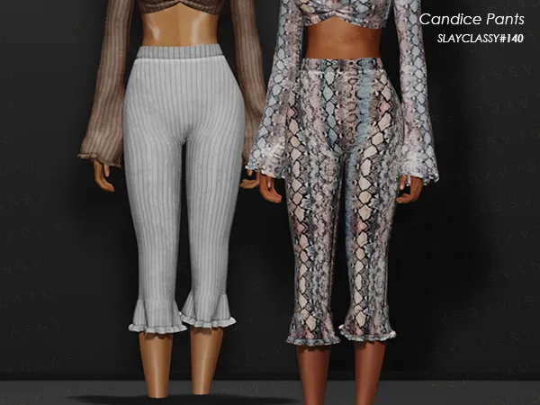 Alpha SC140 CANDICE PANTS by slayclassy - The Sims 4 Custom Content