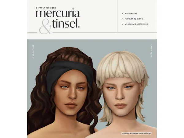 Maxis Match mercuria tinsel default versions by simsfinds - The Sims 4 Custom Content