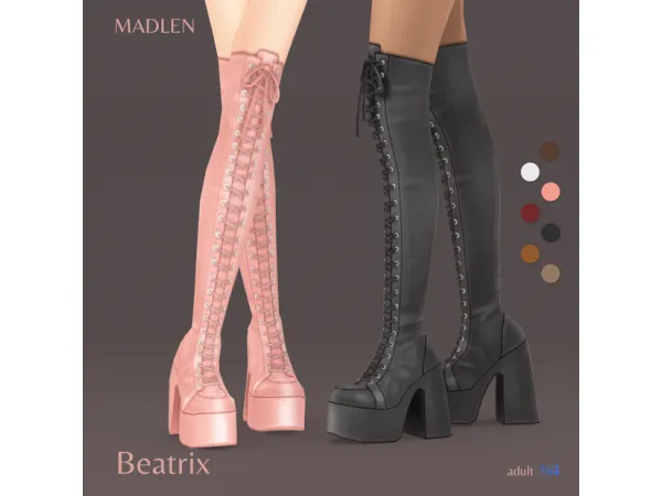 Maxis Match Beatrix Boots by madlensims - The Sims 4 Custom Content