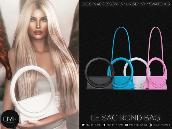 Alpha Le Sac Rond Bag by bradford - The Sims 4 Custom Content