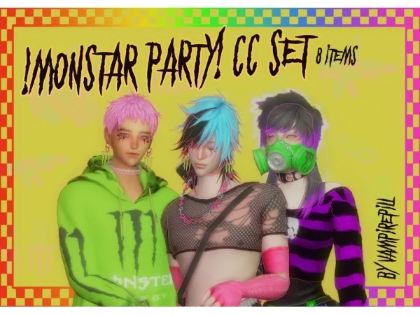 Maxis Match MONSTAR PARTY SET by vampirepill - The Sims 4 Custom Content