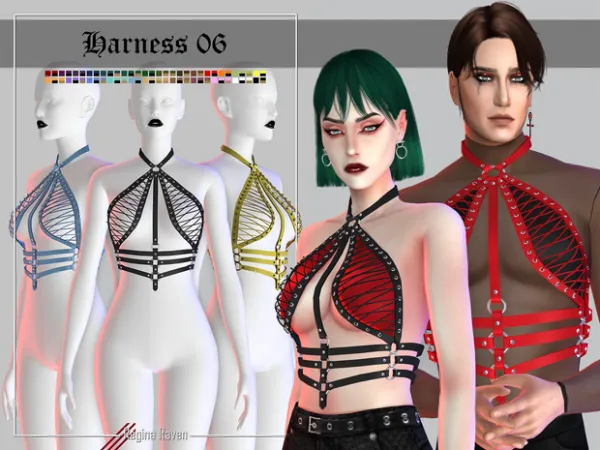 Alpha Harness 06 by simsfinds - The Sims 4 Custom Content