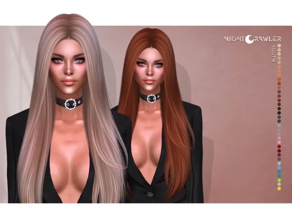 Alpha nightcrawler south hair by nightcrawler - The Sims 4 Custom Content