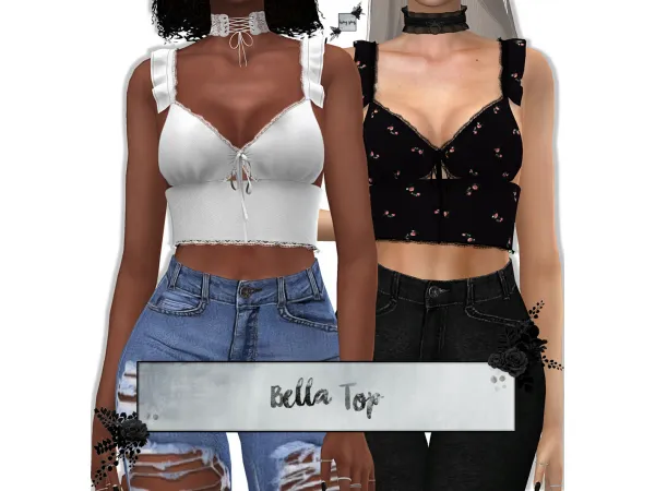 Alpha Bella Top by lumysims - The Sims 4 custom content