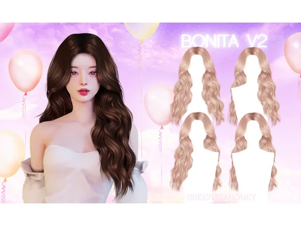 Alpha BONITA V2 HAIRSTYLE - The Sims 4 Custom Content