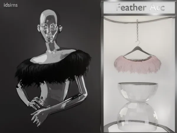 Alpha Feather Acc by polygoncouture - The Sims 4 Custom Content