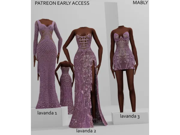 Alpha LAVANDA SET by simsfinds - The Sims 4 Custom Content