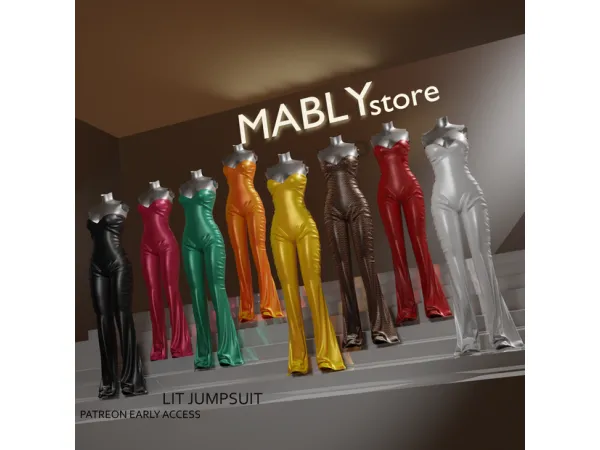 Alpha LIT JUMPSUIT by simsfinds - The Sims 4 Custom Content