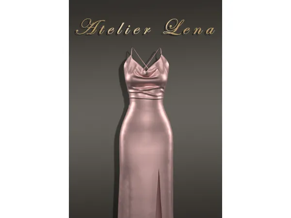 Alpha [Atelier Lena] Rosy Dress - The Sims 4 Custom Content