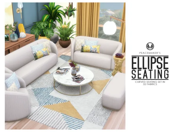 Maxis Match Ellipse Seating by simsfinds - The Sims 4 Custom Content