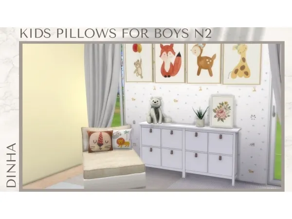 Mix Kids Pillow for Boys N2 One Swatch - The Sims 4 Custom Content