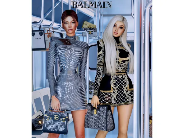 Alpha Balmain Collab With Saks Sims by simsfinds - The Sims 4 Custom Content