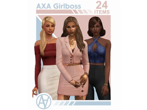 Maxis Match Girlboss by simsfinds - The Sims 4 Custom Content
