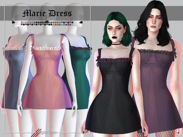 Maxis Match Marie Dress by simsfinds - The Sims 4 Custom Content