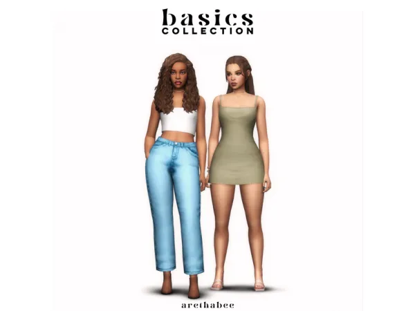 Maxis Match basics collection aretha by simsfinds - The Sims 4 Custom Content