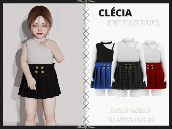 Alpha Clécia Set Toddler by clarity-sims - The Sims 4 Custom Content