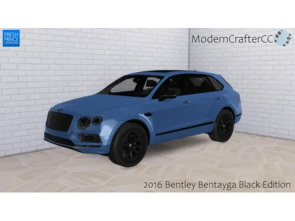 Mix 2016 Bentley Bentayga Black Edition by simsfinds - The Sims 4 Custom Content