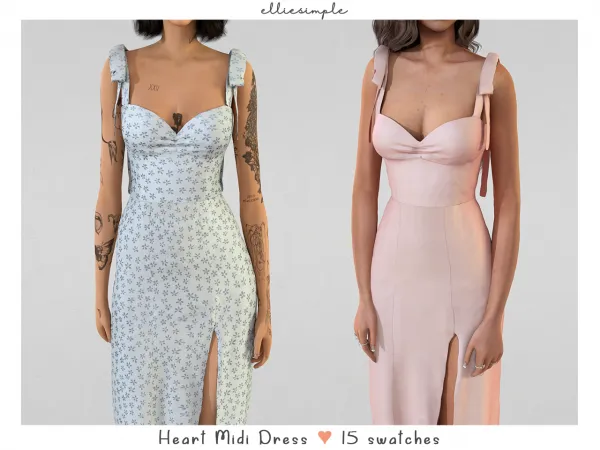 elliesimple - heart midi dress