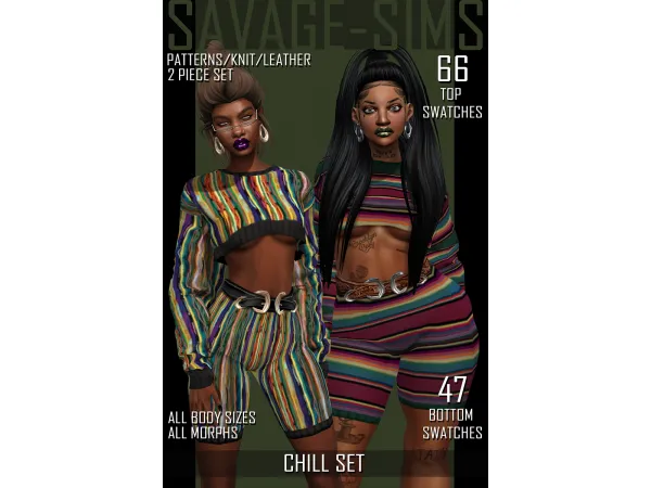 Alpha CHILL SET (2 items) by simsfinds - The Sims 4 Custom Content