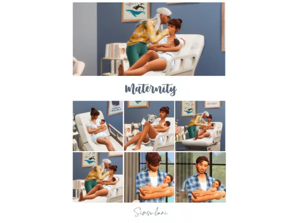 Mix 239 Pose Pack Maternity by simsfinds - The Sims 4 Custom Content