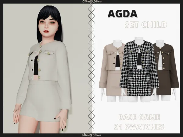 Alpha Agda Set Child - The Sims 4 Custom Content