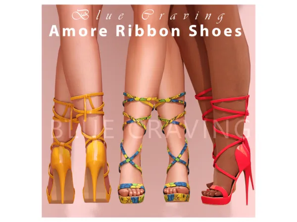 Alpha Blue Craving Amore Shoes by bluecraving - The Sims 4 Custom Content