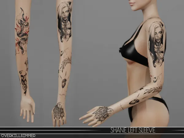 Mix Shane left sleeve - The Sims 4 Custom Content