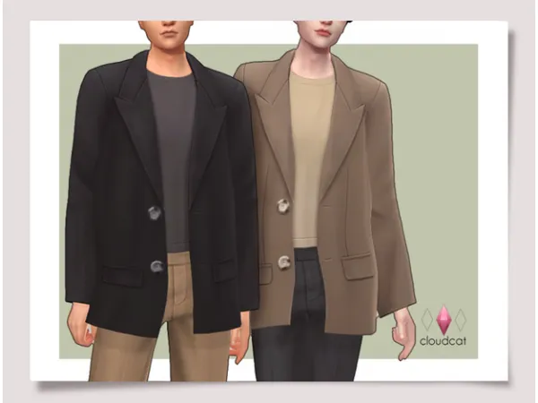 Maxis Match Moonlight Blazer Edit by simsfinds - The Sims 4 Custom Content