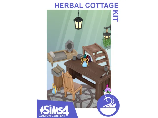 Maxis Match Herbal Cottage by simsfinds - The Sims 4 Custom Content