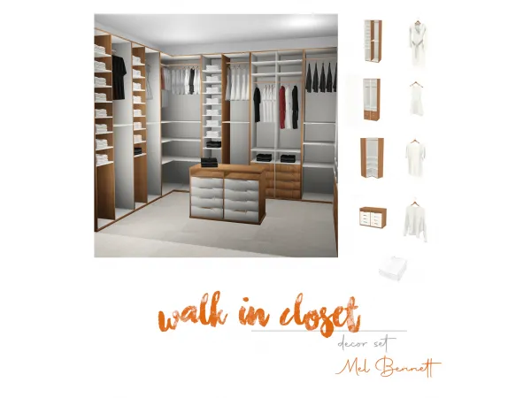 Mix Walk In Closet Collection by melbennett - The Sims 4 Custom Content