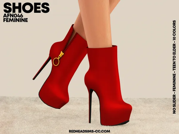 Alpha AF SHOES N046 NO SLIDER by redheadsims - The Sims 4 Custom Content